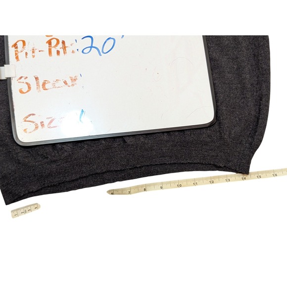 Men's‎ L Dark Gray Vest 100% Merino Wool Made in Italy Knit Pullover - Picture 5 of 6